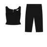 black corset and capri