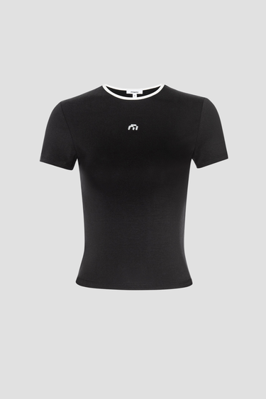 RHINESTONE MINI TEE - BLACK